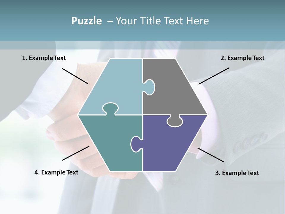 Shake Partnership Businessmen PowerPoint Template