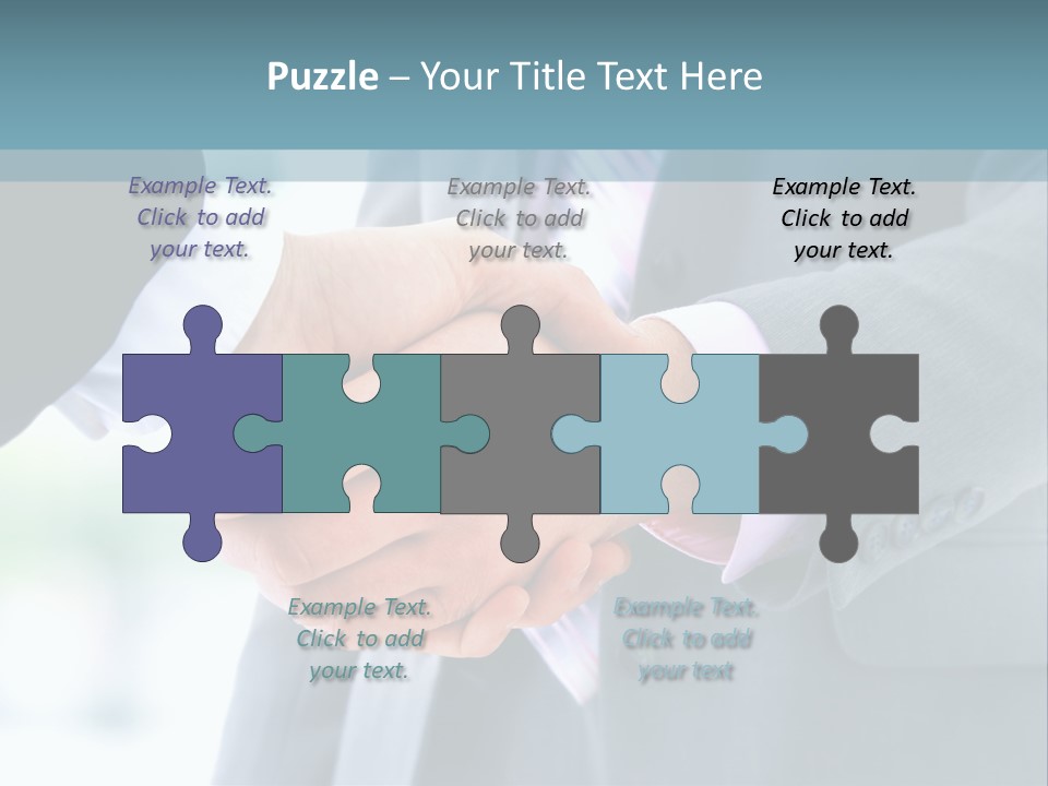 Shake Partnership Businessmen PowerPoint Template