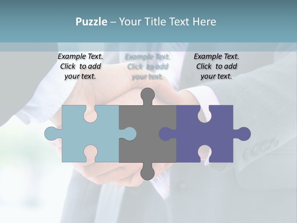 Shake Partnership Businessmen PowerPoint Template