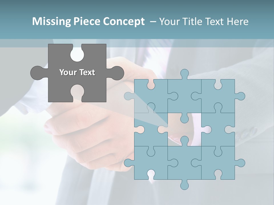 Shake Partnership Businessmen PowerPoint Template