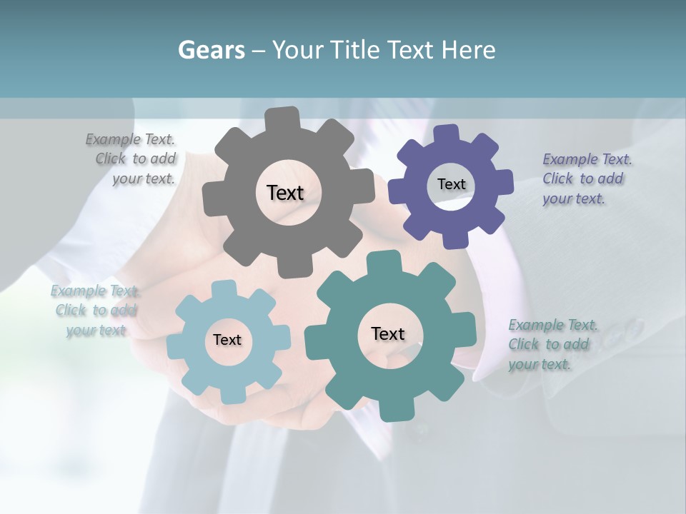 Shake Partnership Businessmen PowerPoint Template