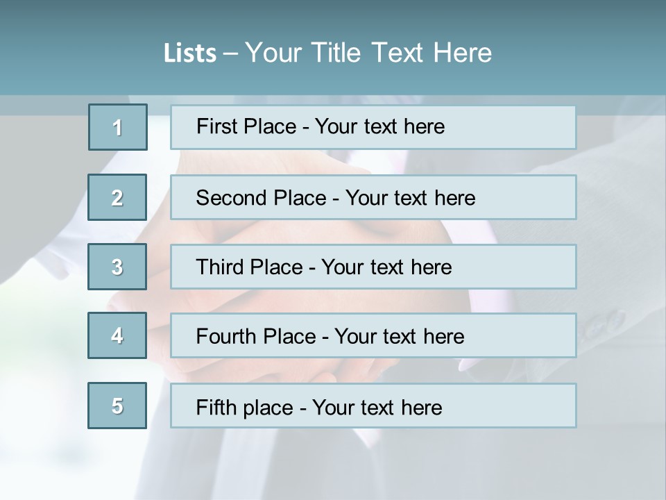Shake Partnership Businessmen PowerPoint Template