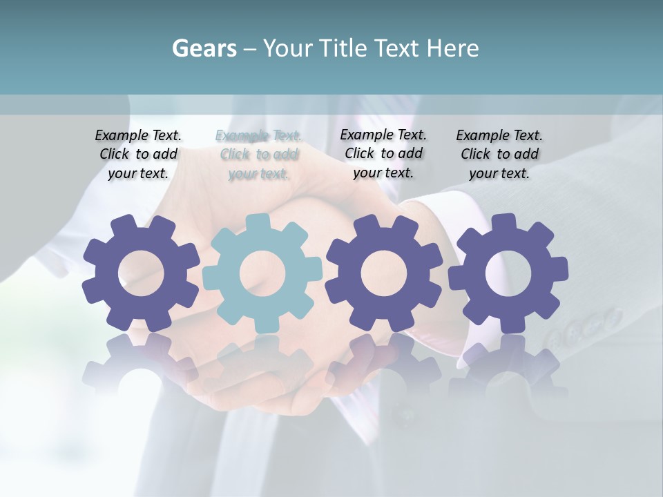 Shake Partnership Businessmen PowerPoint Template