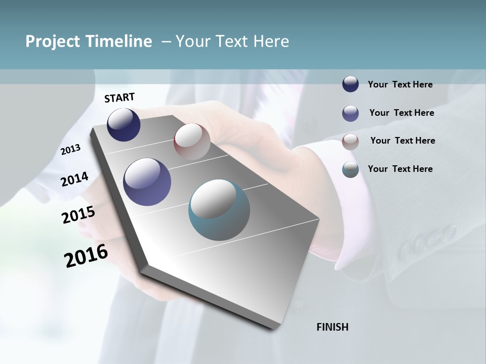 Shake Partnership Businessmen PowerPoint Template