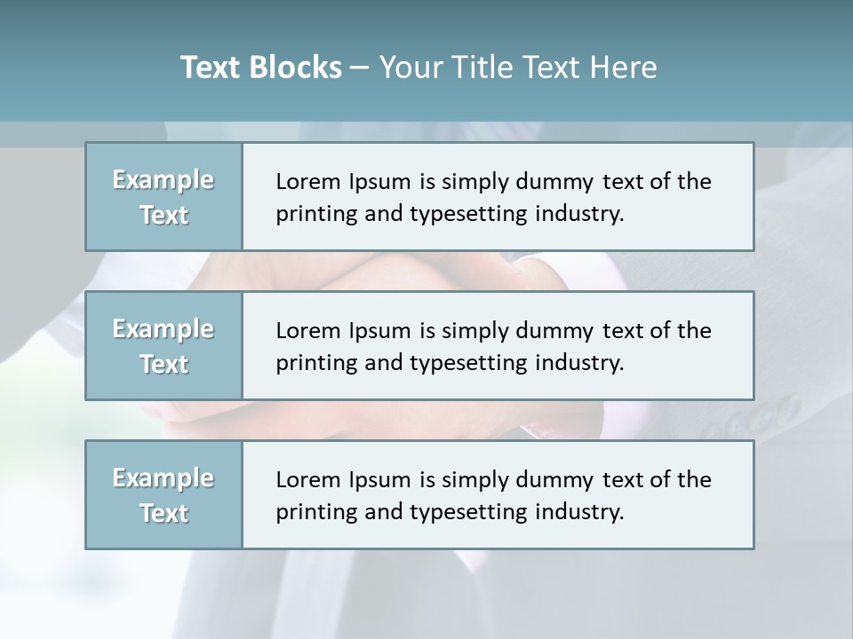 Shake Partnership Businessmen PowerPoint Template