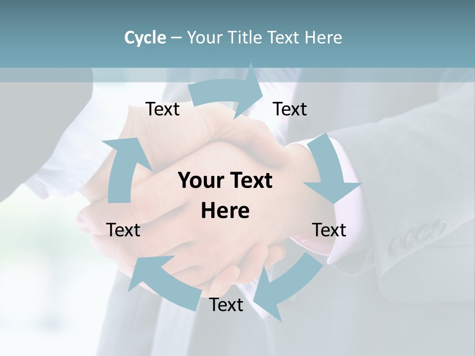 Shake Partnership Businessmen PowerPoint Template