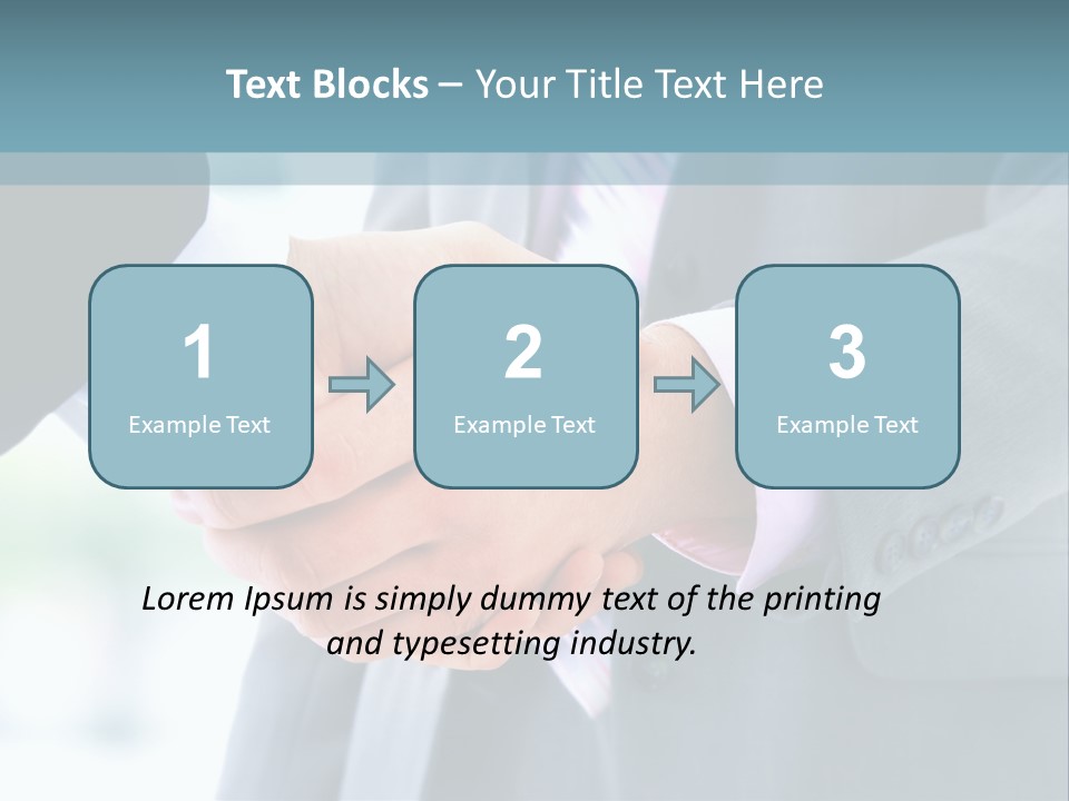 Shake Partnership Businessmen PowerPoint Template