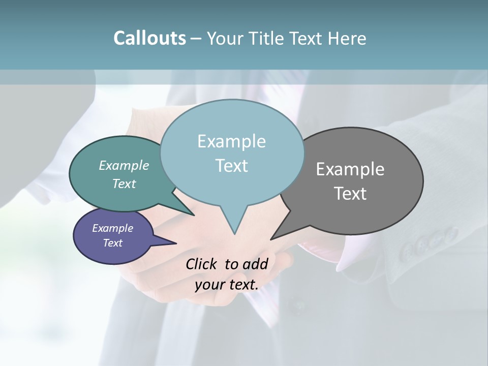 Shake Partnership Businessmen PowerPoint Template