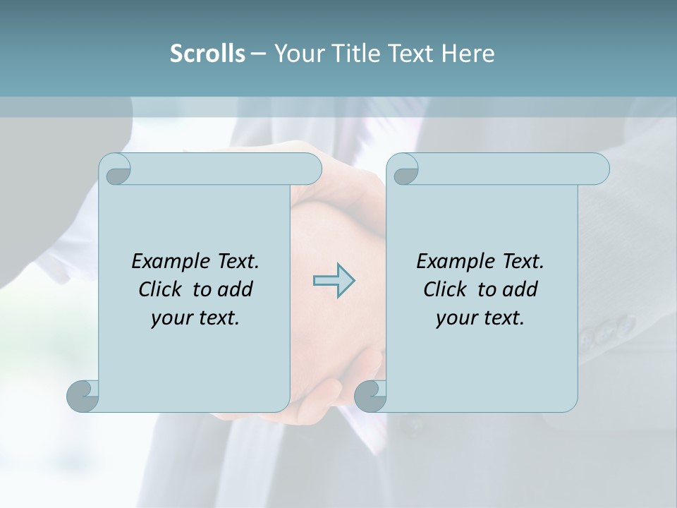 Shake Partnership Businessmen PowerPoint Template