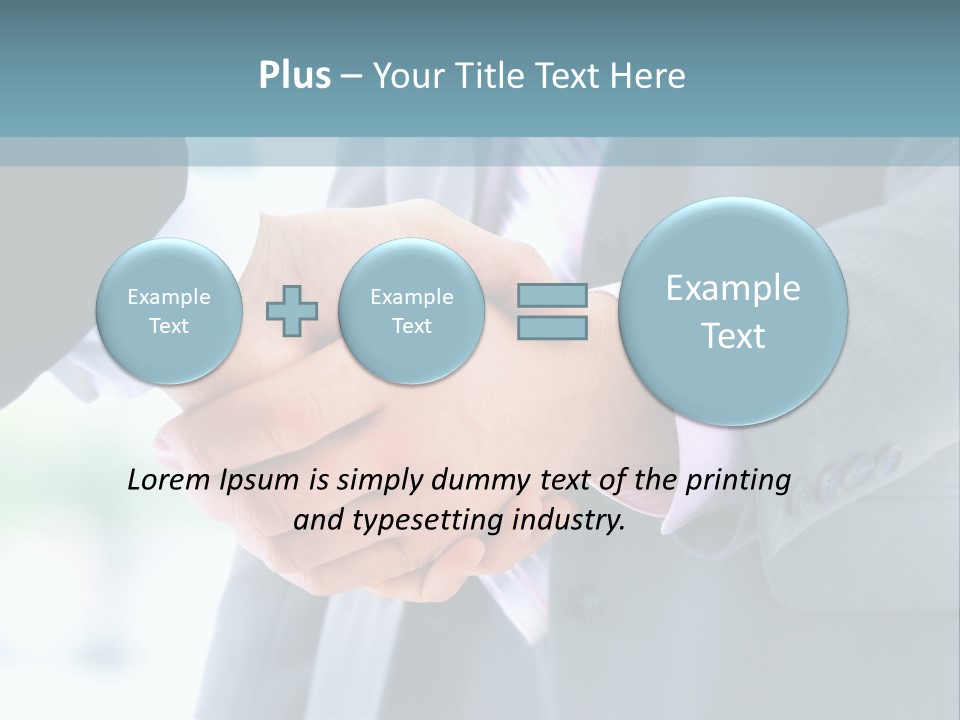 Shake Partnership Businessmen PowerPoint Template