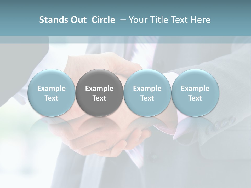 Shake Partnership Businessmen PowerPoint Template