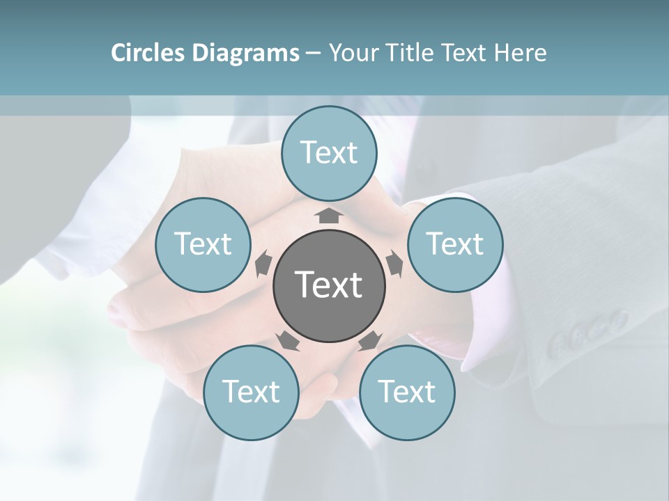 Shake Partnership Businessmen PowerPoint Template