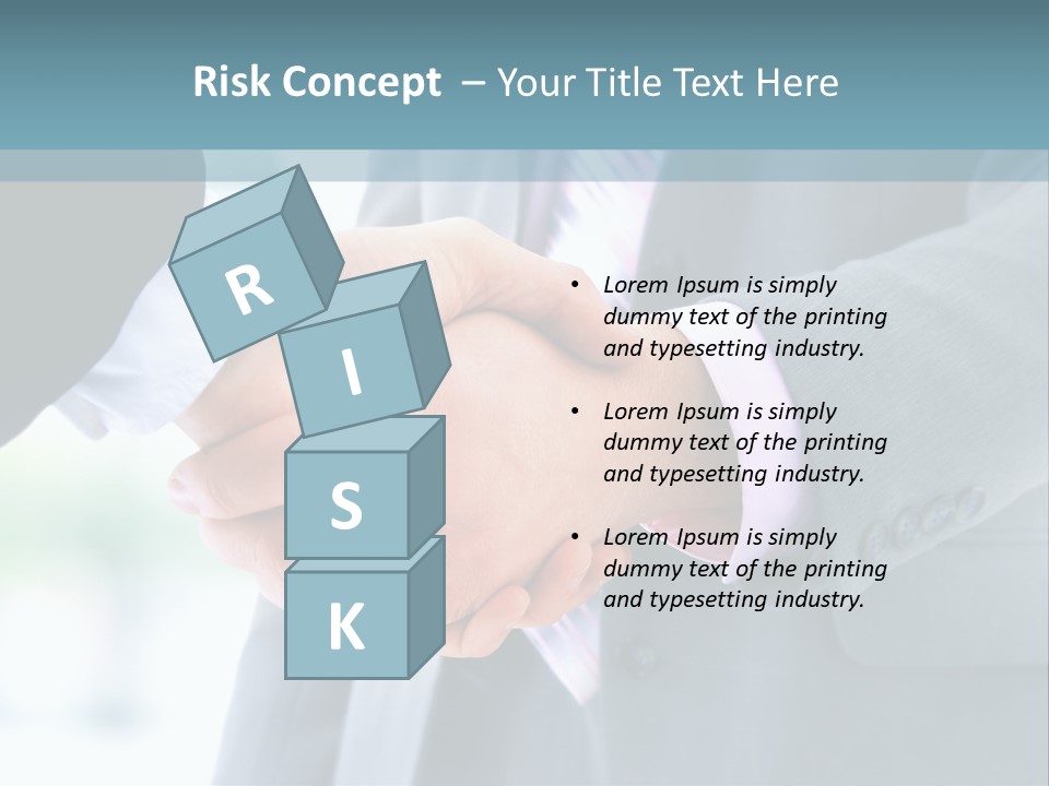 Shake Partnership Businessmen PowerPoint Template