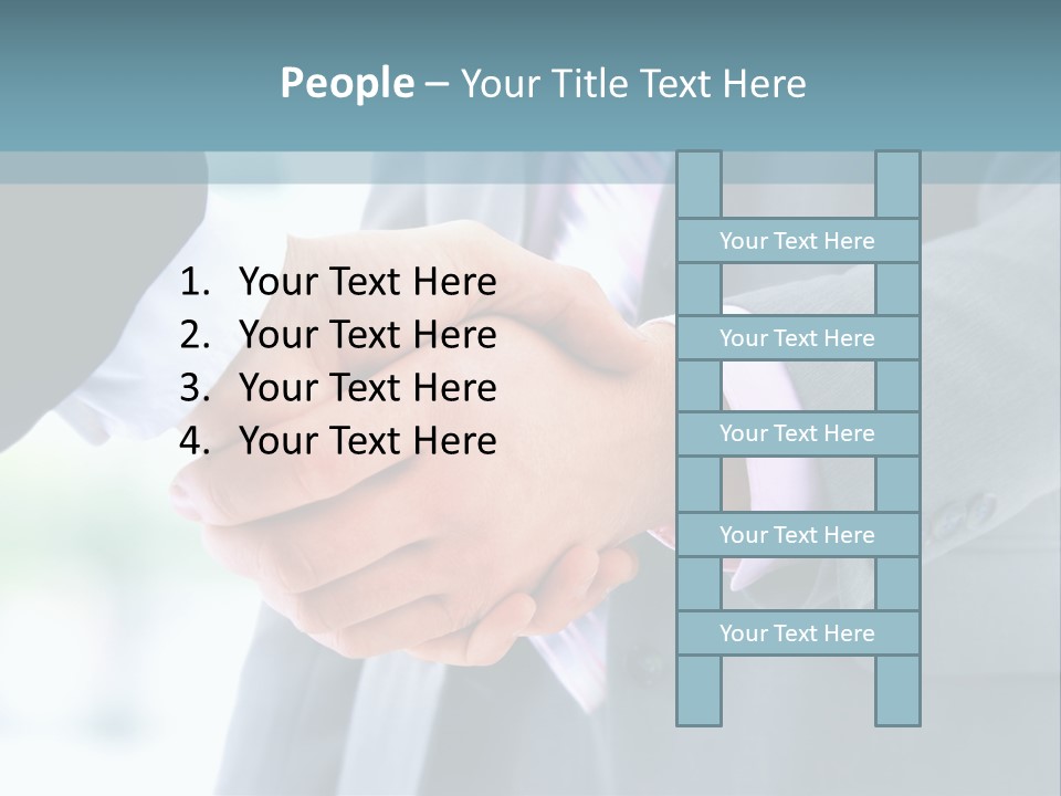 Shake Partnership Businessmen PowerPoint Template