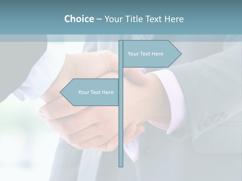 Shake Partnership Businessmen PowerPoint Template