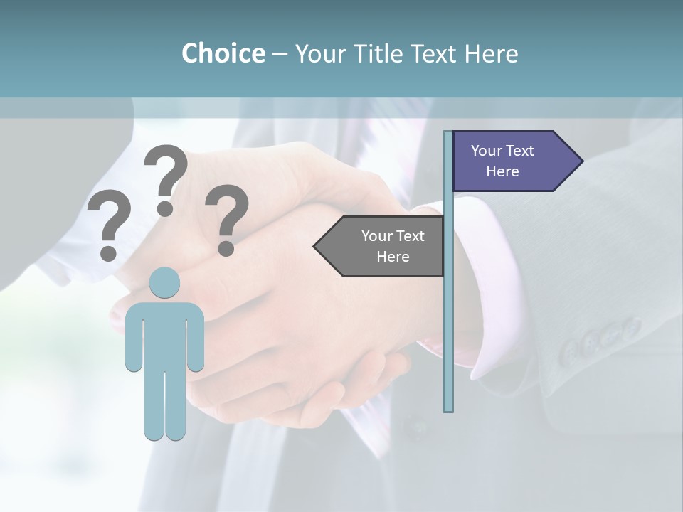 Shake Partnership Businessmen PowerPoint Template