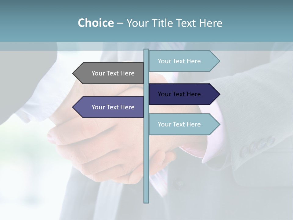 Shake Partnership Businessmen PowerPoint Template