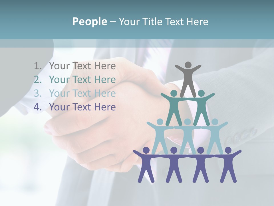 Shake Partnership Businessmen PowerPoint Template