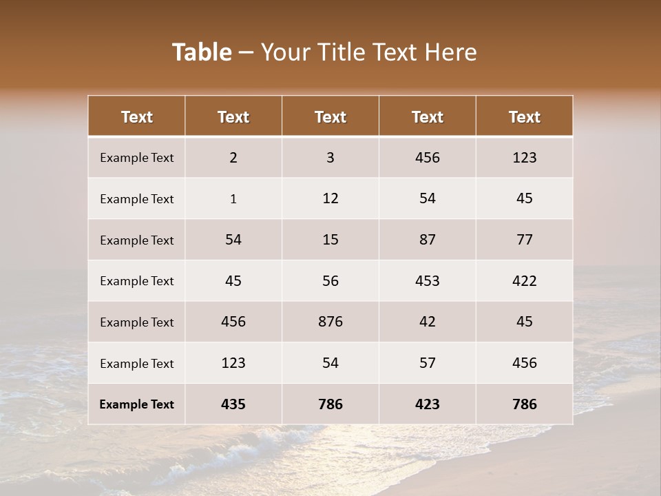 Wallpaper Sunshine Coast PowerPoint Template