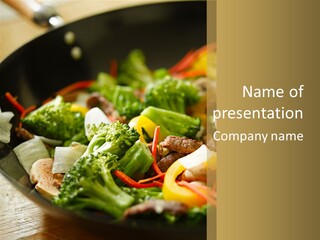 Food Stirfry Carrot PowerPoint Template