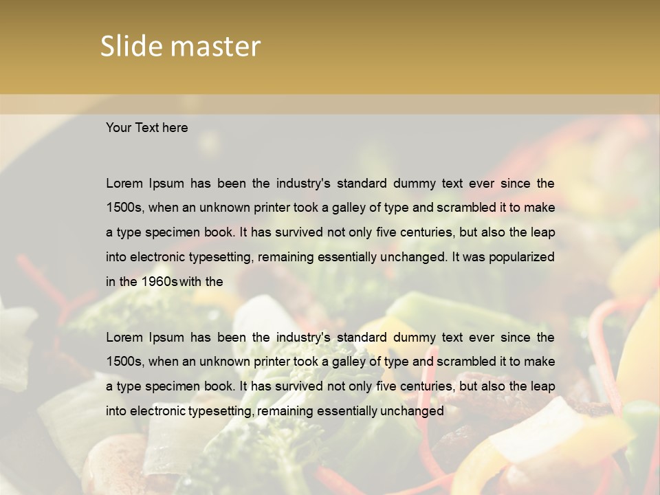 Food Stirfry Carrot PowerPoint Template