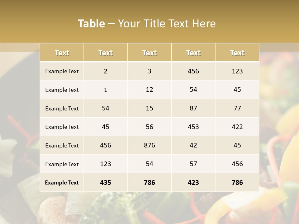 Food Stirfry Carrot PowerPoint Template