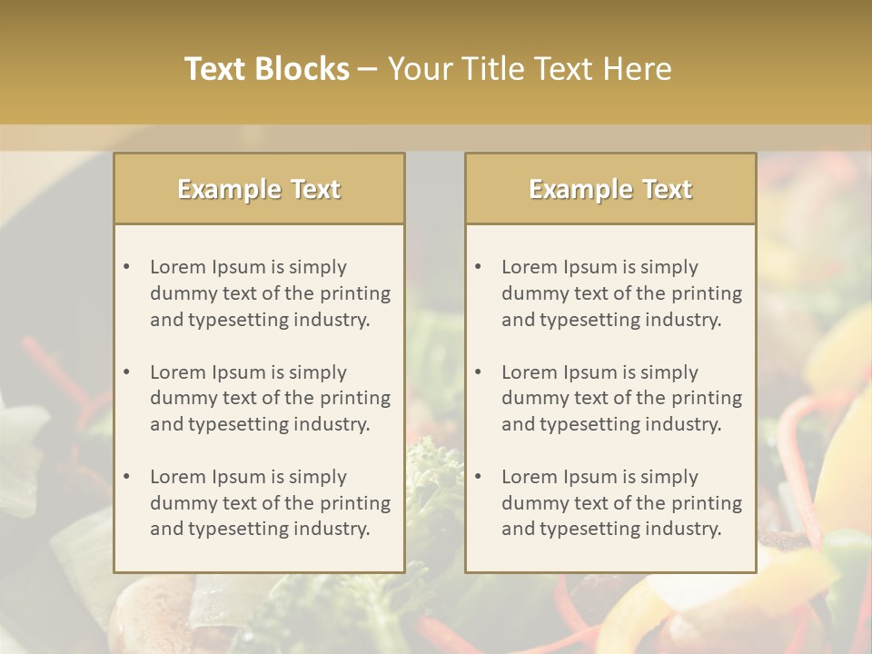 Food Stirfry Carrot PowerPoint Template
