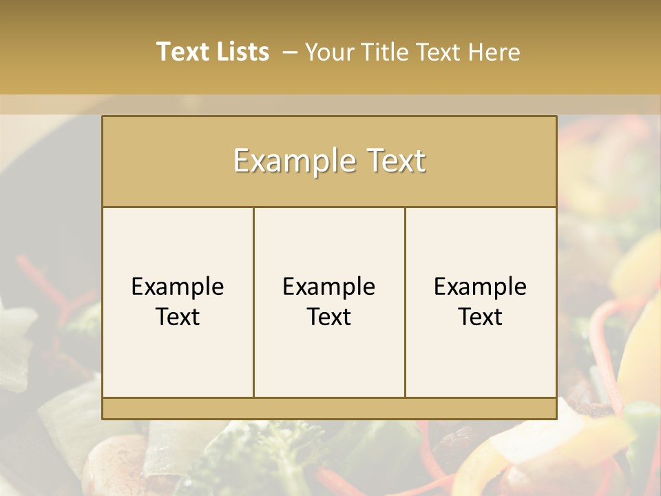 Food Stirfry Carrot PowerPoint Template