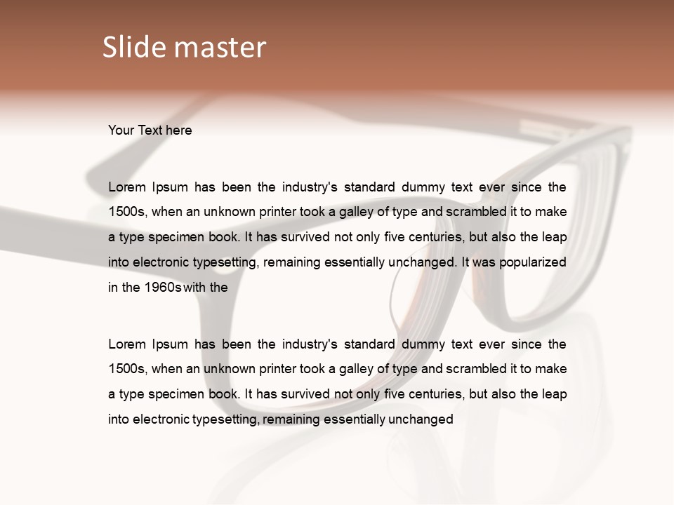 Fashion Spectacles Foresight PowerPoint Template