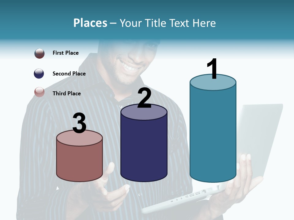 Bright Professional Laptop PowerPoint Template