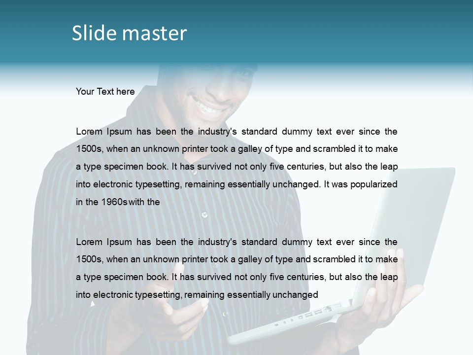 Bright Professional Laptop PowerPoint Template