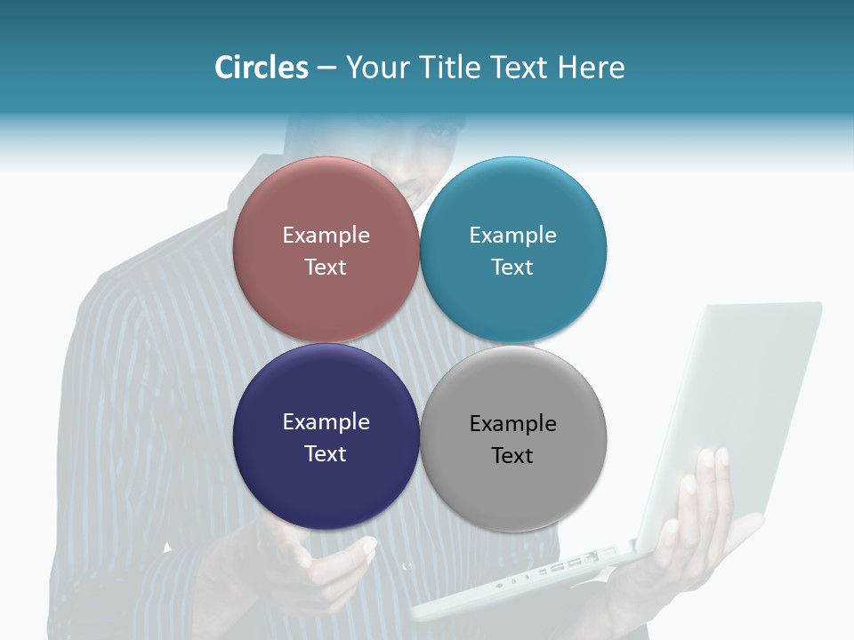 Bright Professional Laptop PowerPoint Template