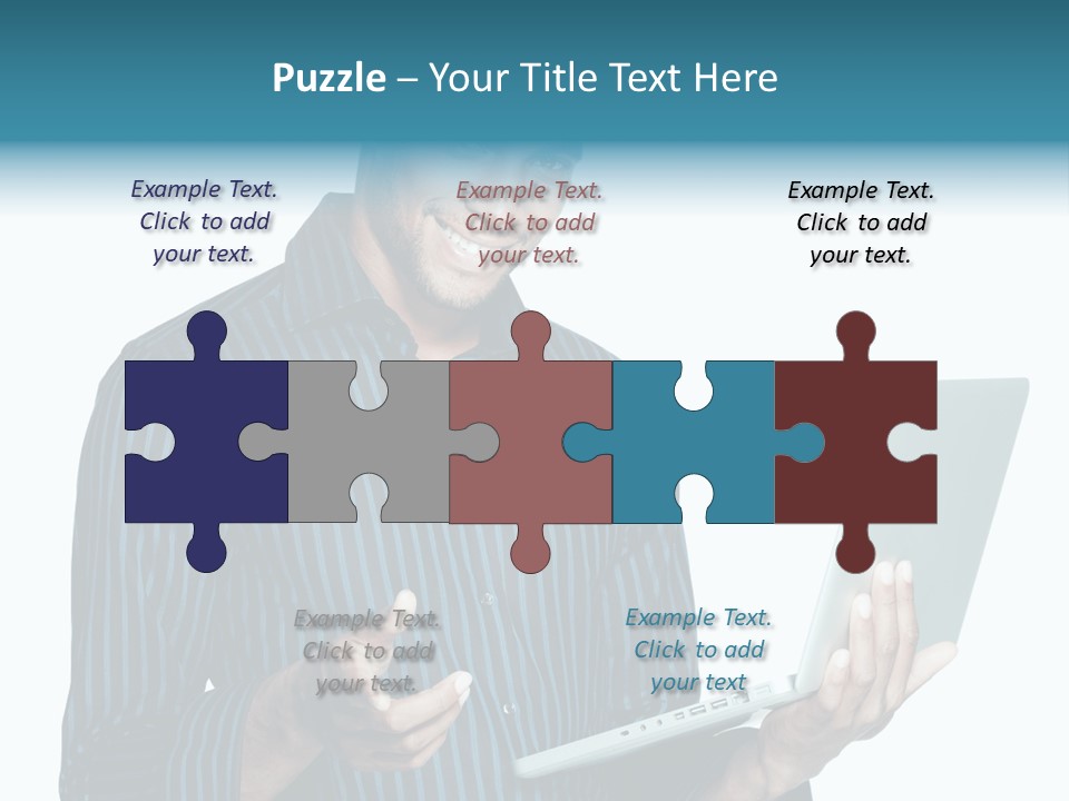 Bright Professional Laptop PowerPoint Template