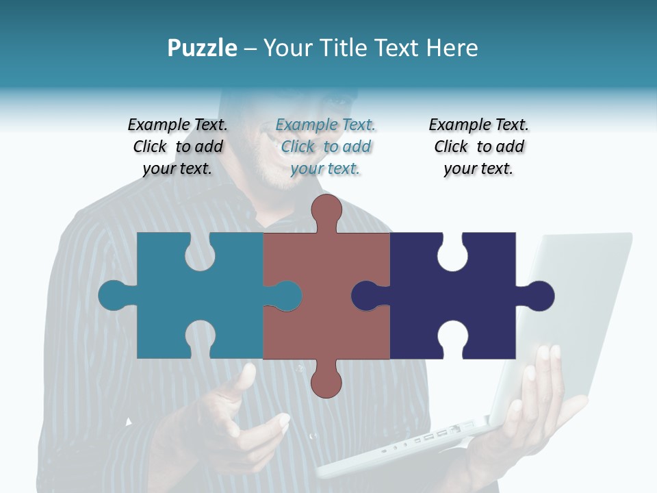 Bright Professional Laptop PowerPoint Template