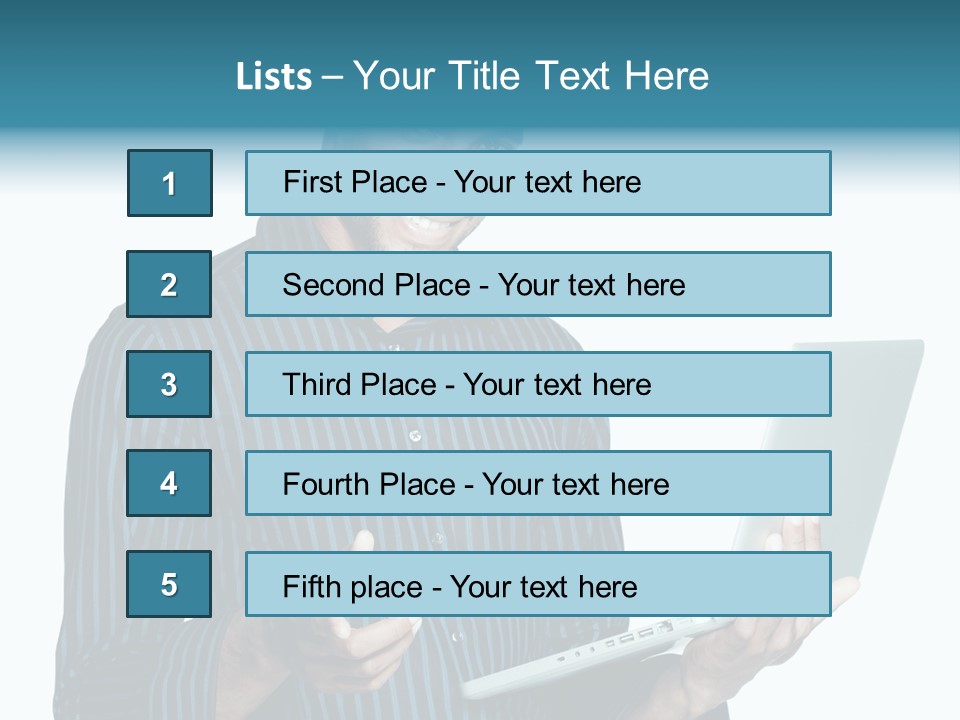 Bright Professional Laptop PowerPoint Template