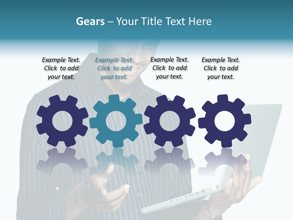 Bright Professional Laptop PowerPoint Template