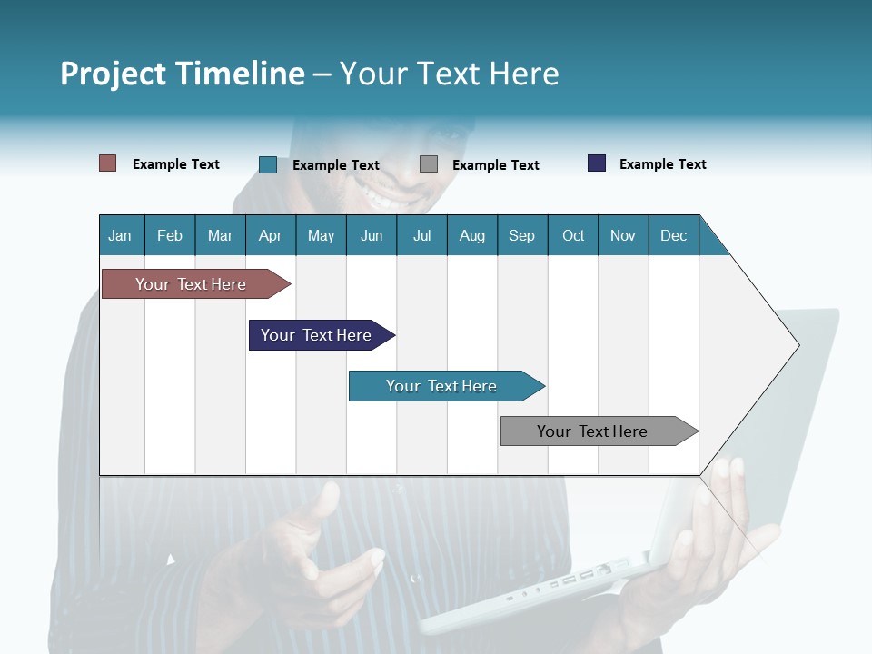 Bright Professional Laptop PowerPoint Template