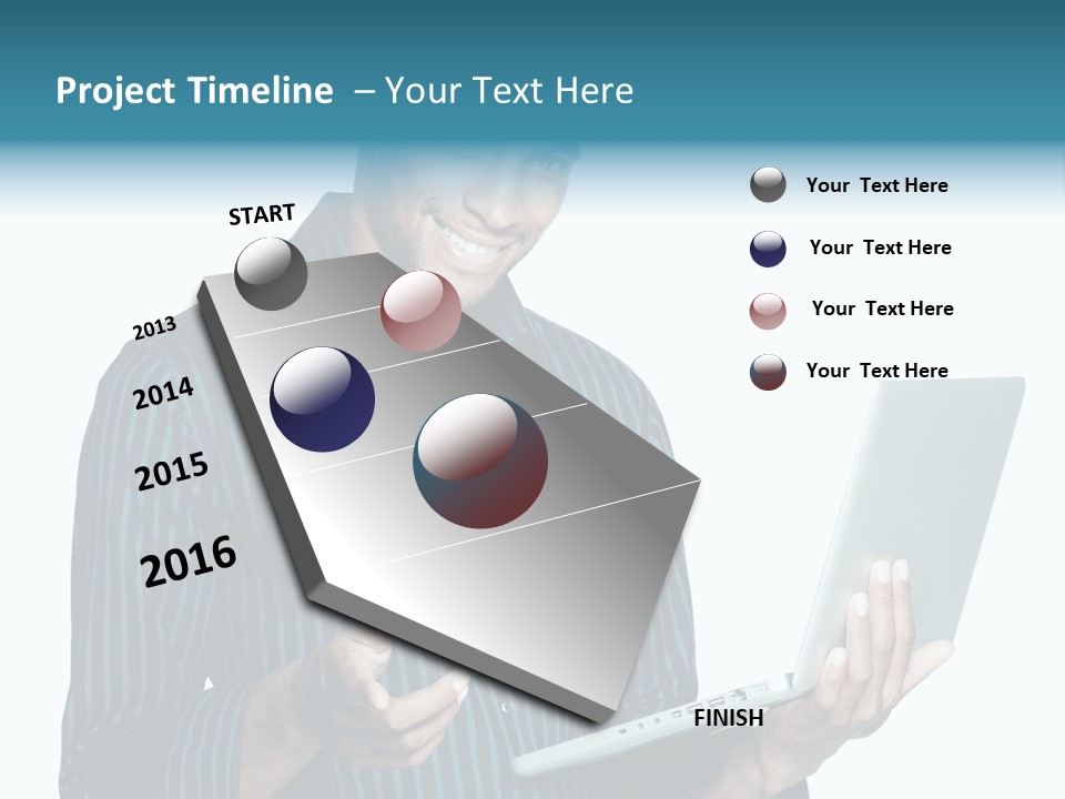 Bright Professional Laptop PowerPoint Template