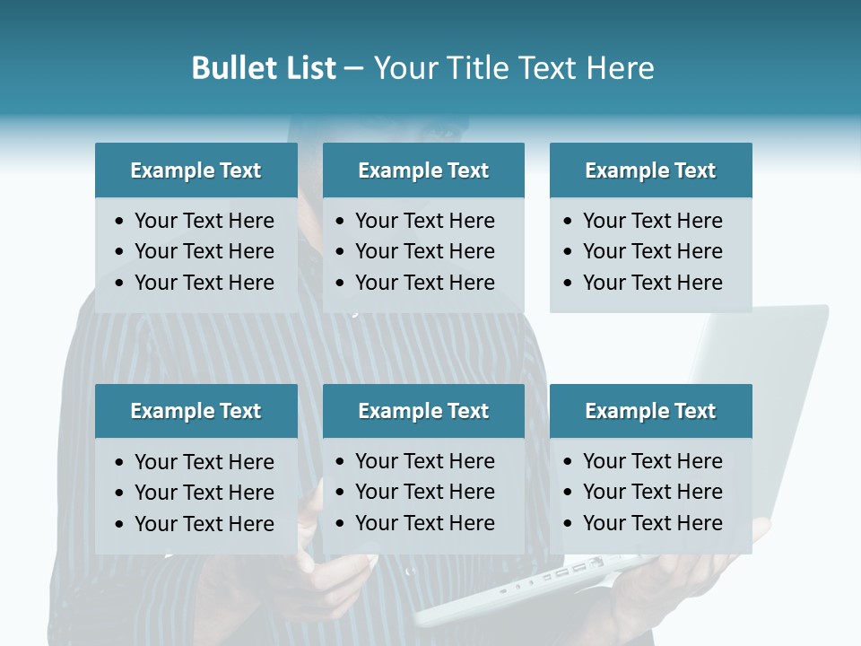 Bright Professional Laptop PowerPoint Template