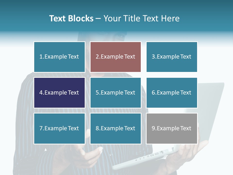 Bright Professional Laptop PowerPoint Template