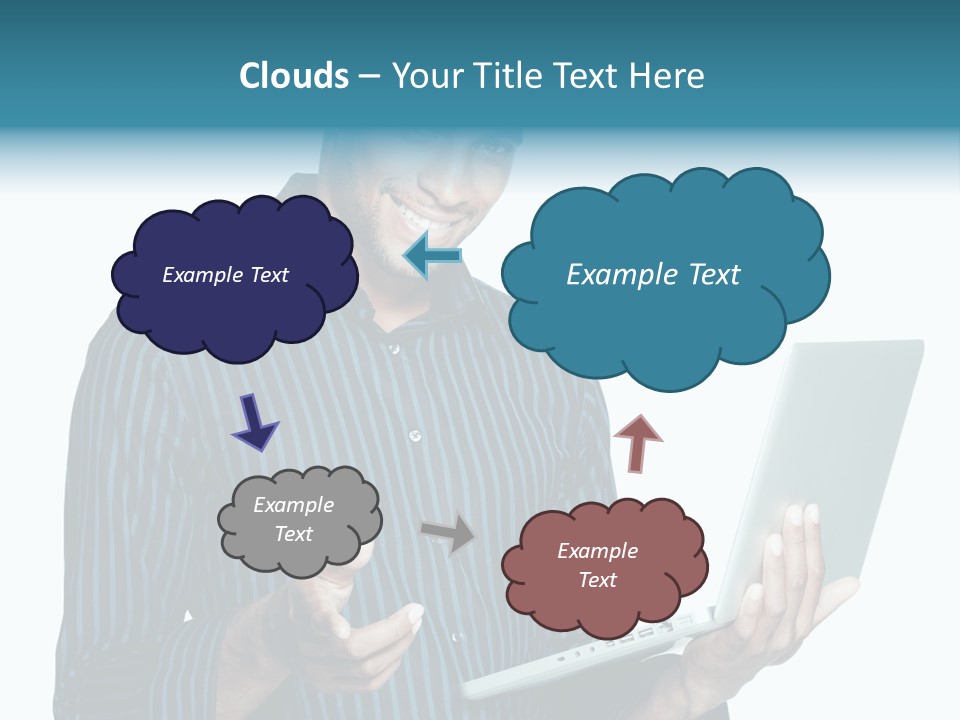 Bright Professional Laptop PowerPoint Template