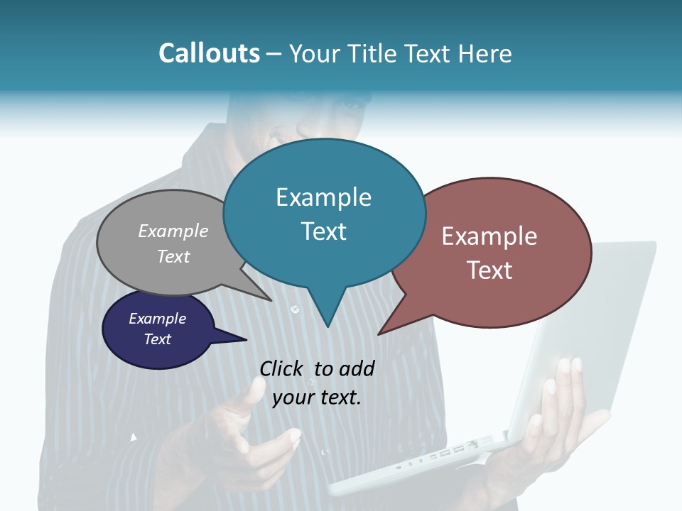 Bright Professional Laptop PowerPoint Template