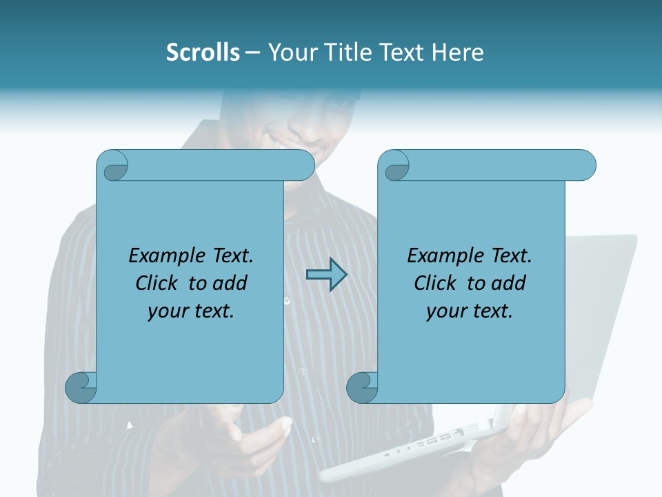 Bright Professional Laptop PowerPoint Template