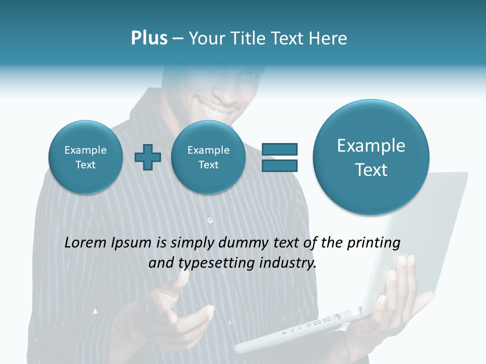 Bright Professional Laptop PowerPoint Template
