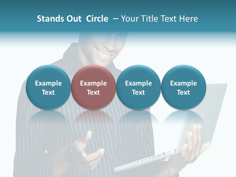 Bright Professional Laptop PowerPoint Template