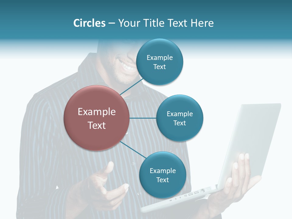 Bright Professional Laptop PowerPoint Template