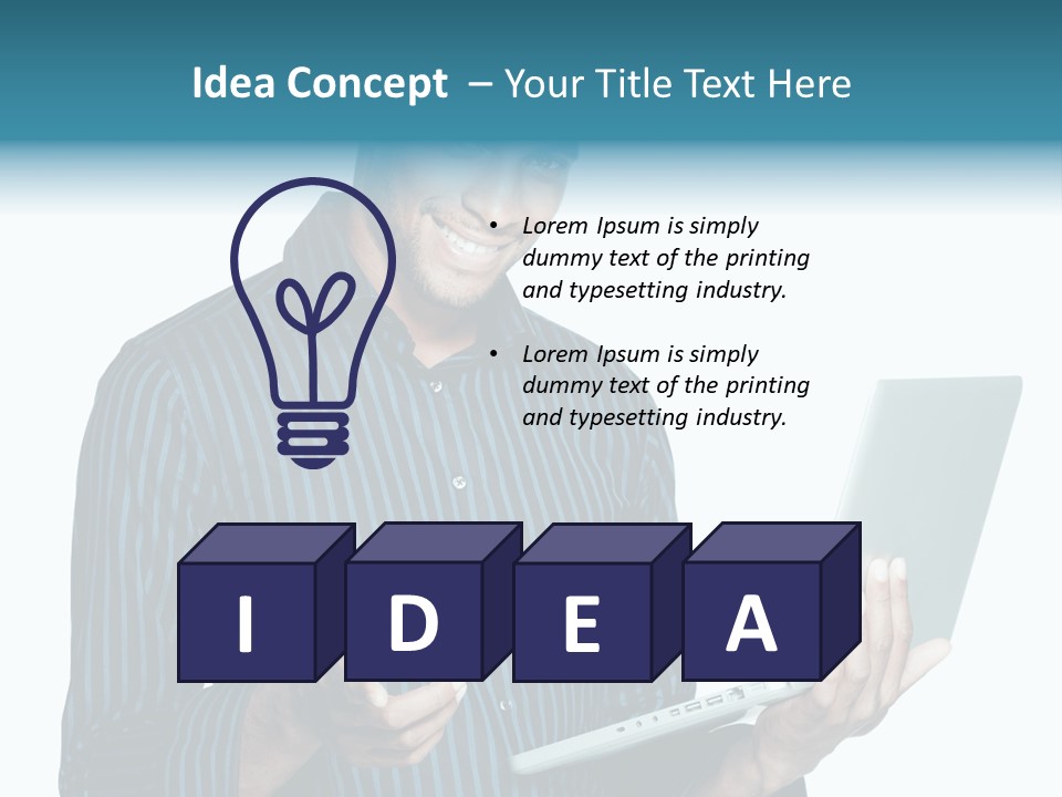 Bright Professional Laptop PowerPoint Template