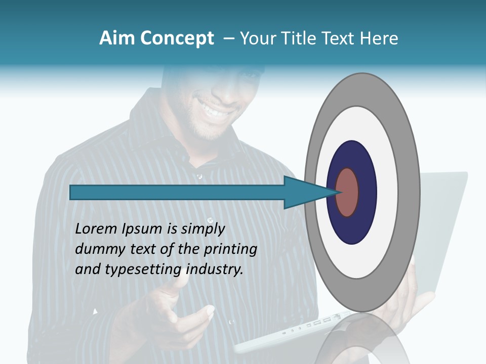 Bright Professional Laptop PowerPoint Template