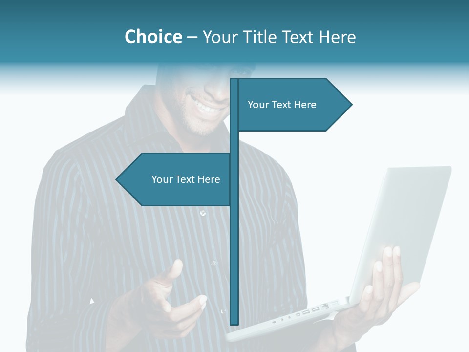 Bright Professional Laptop PowerPoint Template
