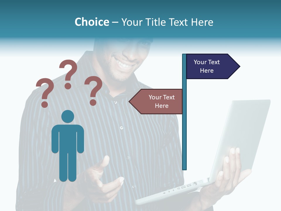 Bright Professional Laptop PowerPoint Template